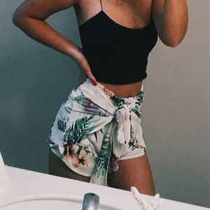 floral wrap shorts!!